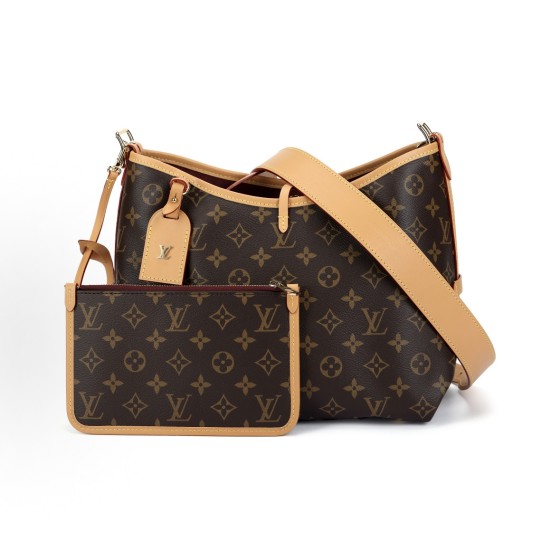 LOUIS VUITTON Carryall PM Classic printed mother-and-child bag, hand bill, shoulder bag, tote bag, small, brown